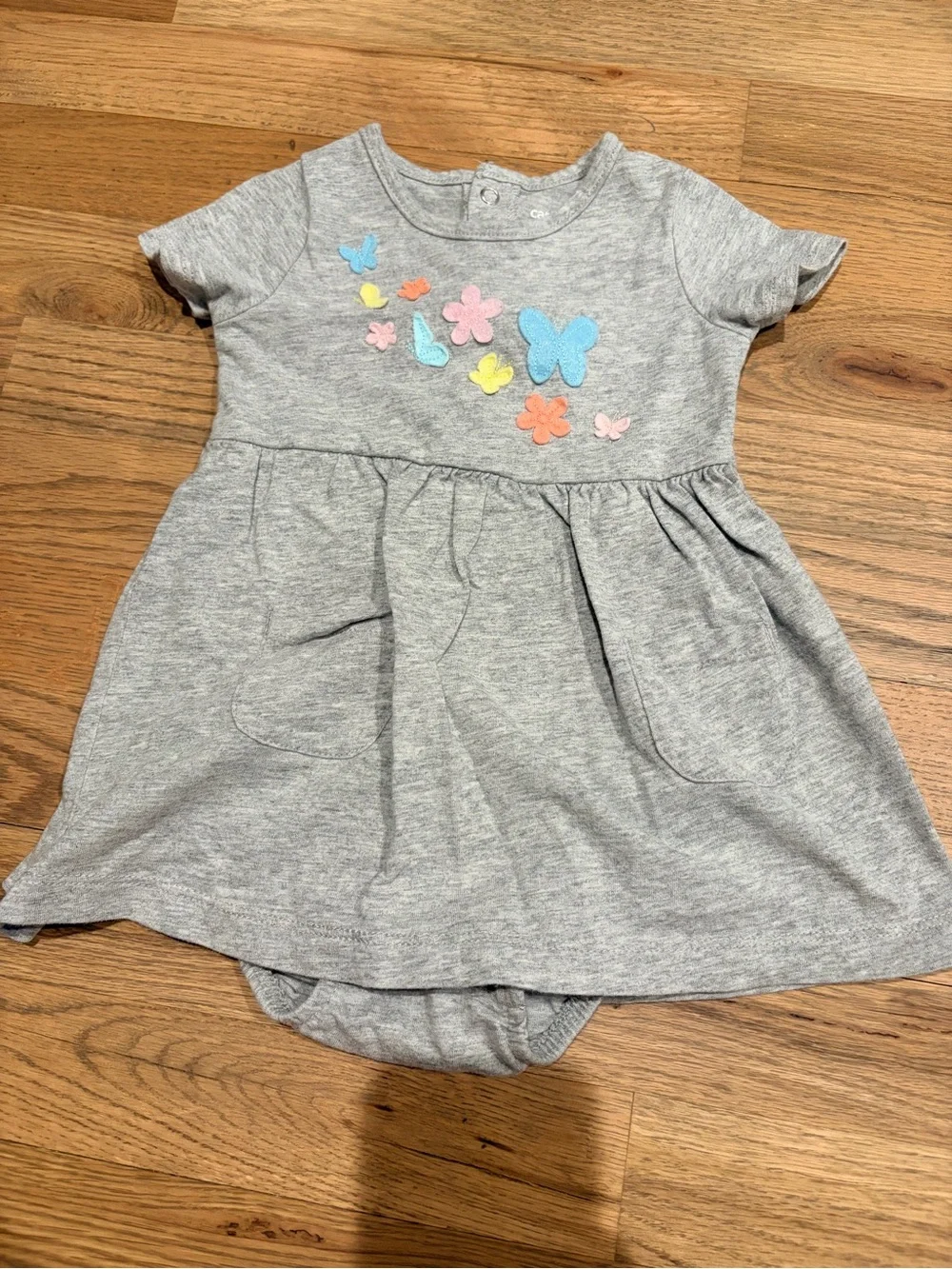 Carter’s baby girl flower and butterfly onesie dress